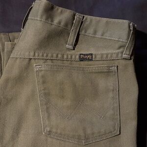 Vintage Wrangler Men's Olive Jeans